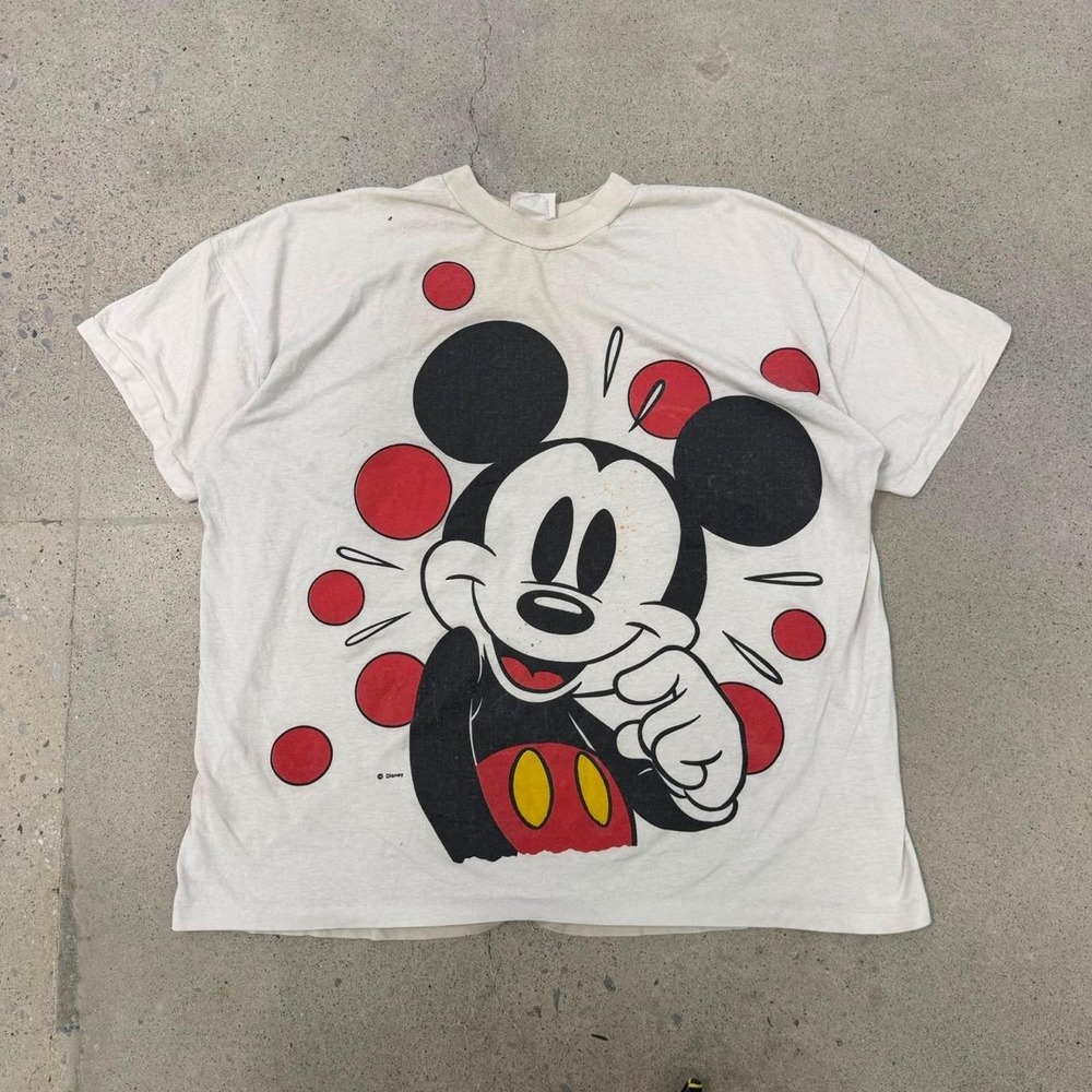 Vintage 90s Disney Mickey Mouse AOP Single Stitch T-Shirt (Size XL)